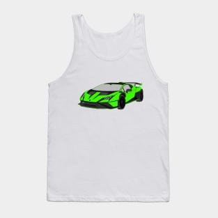 Lamborghini Huracan STO Selfmade car Green/Black Tank Top